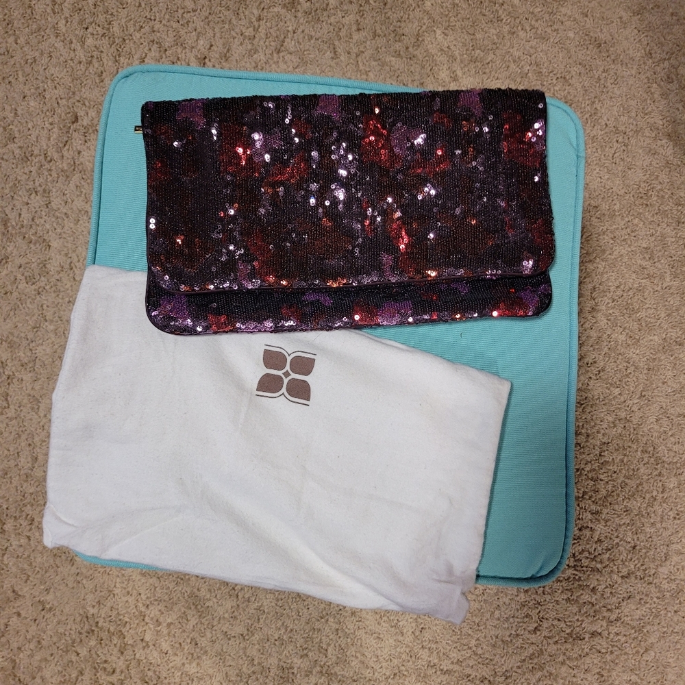 BCBG sequin clutch